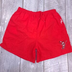 Chalk Line Swim Trunks Mens Large Red Vintage UNLV Rebels Nylon Shorts